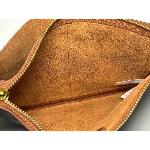 Madewell The Knotted Brown Leather Crossbody Purse Pockets Slim Classic Bag Zip - Picture 8 of 12